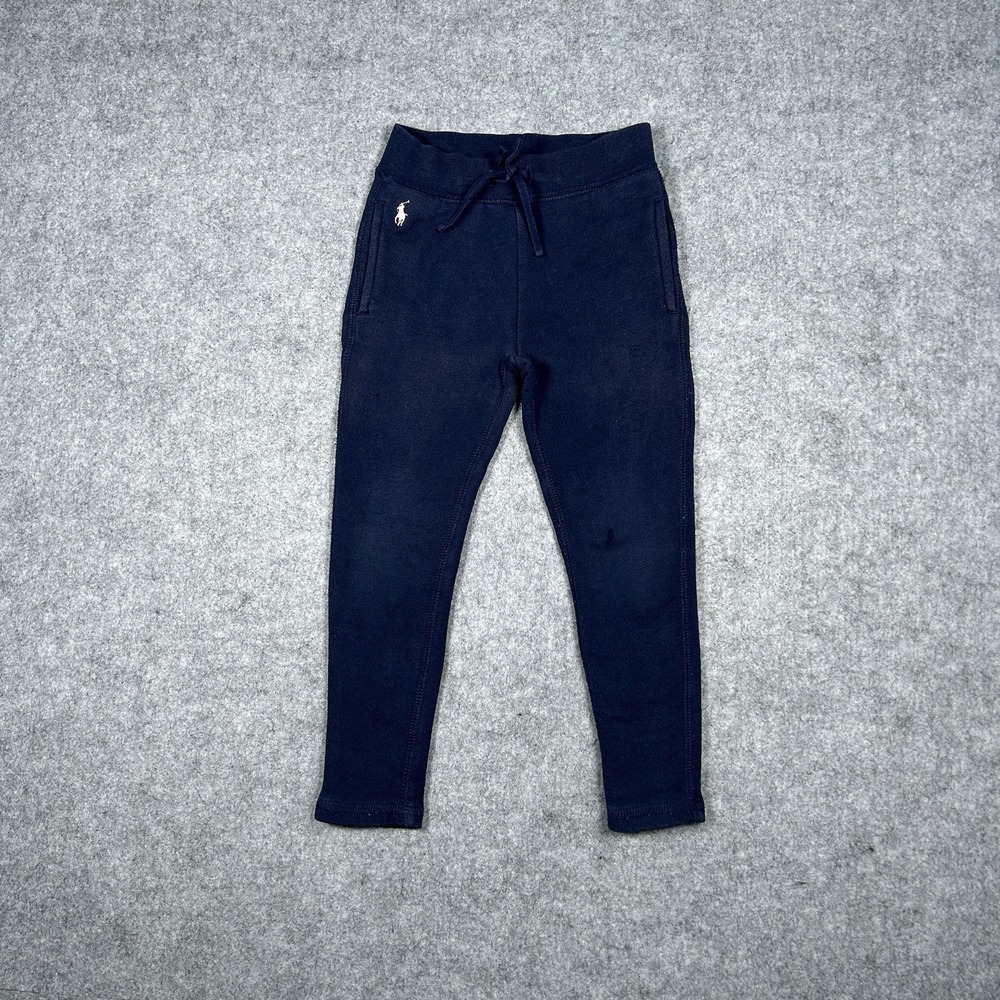 Polo Ralph Lauren Sweatpants Kids Size 3T Navy Blue Loungewear Cuffed pony